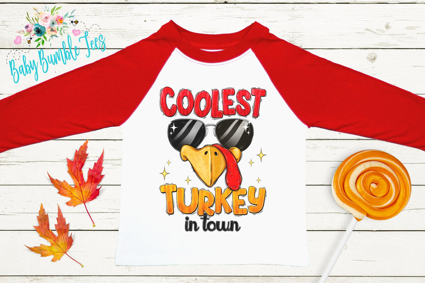 Coolest Turkey In Town Shirt, Boys Thanksgiving T-shirt, Toddler Fall Tee, Pumpkin Patch Outfit, Retro Kids Fall Shirt, Funny Groovy
