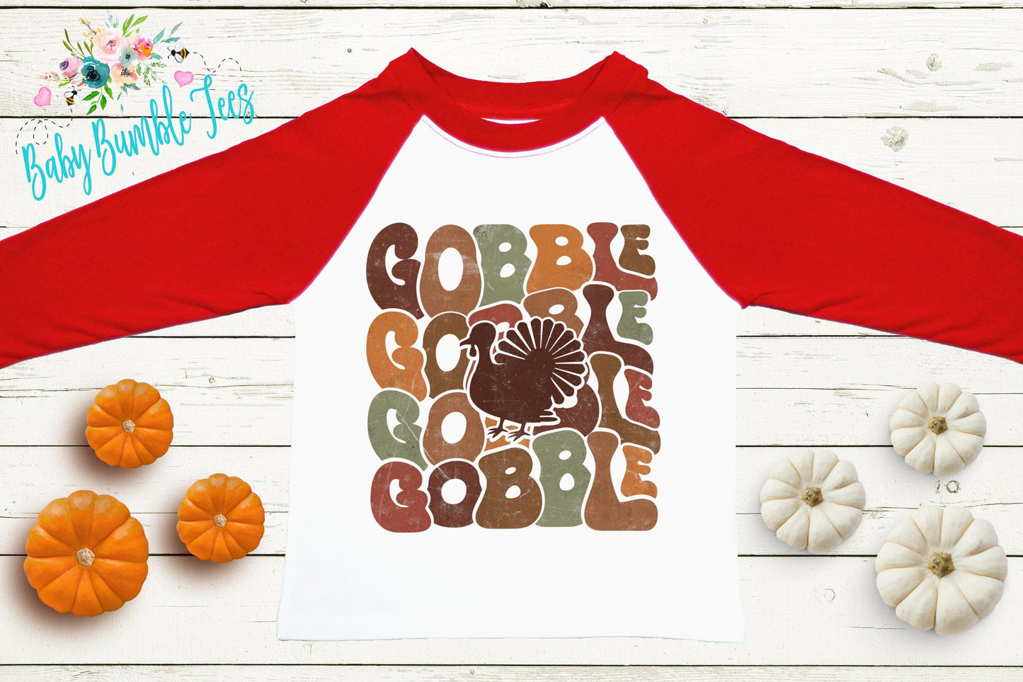 Kids Turkey Gobble Shirt, Thanksgiving T-shirt, Toddler Fall Tee, Pumpkin Patch Outfit, Retro Kids Fall Shirt, Retro Groovy Shirt, Funny