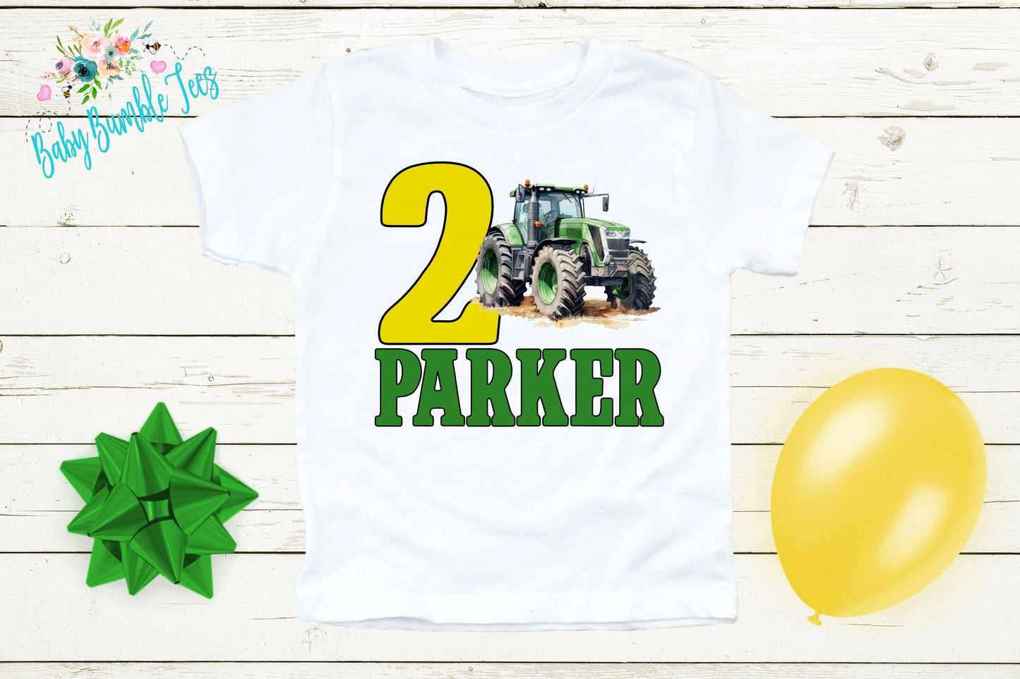 Boys Tractor Birthday Shirt, Kids Farm Birthday Shirt, Custom Name Birthday Tee, Boy Birthday shirt, Birthday Party T-Shirt, Personalized
