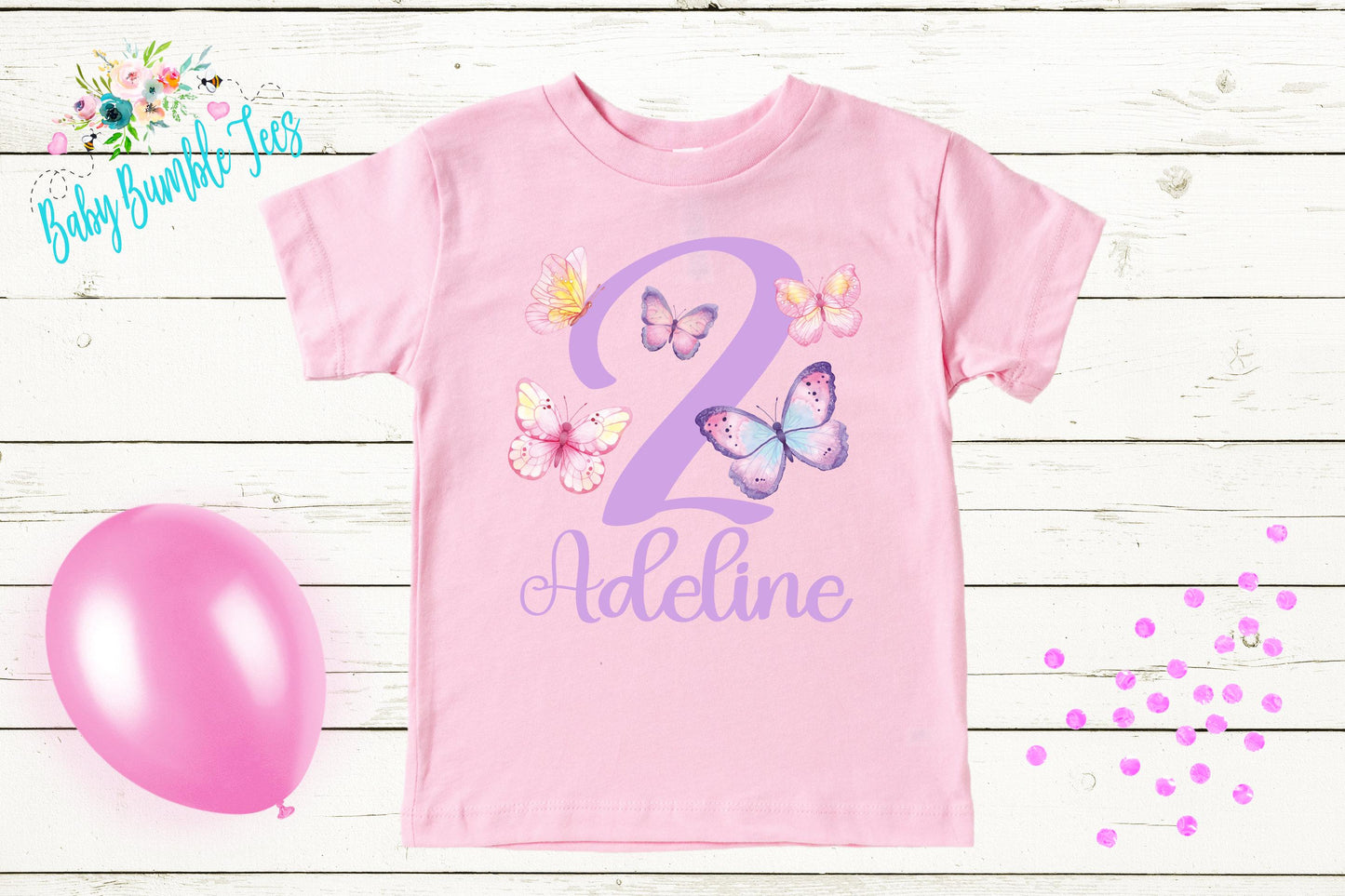 Girls Butterfly Birthday Shirt, Kids Birthday Shirt, Butterfly Birthday Tee, Girl Birthday shirt, Birthday Party, Birthday T-shirt