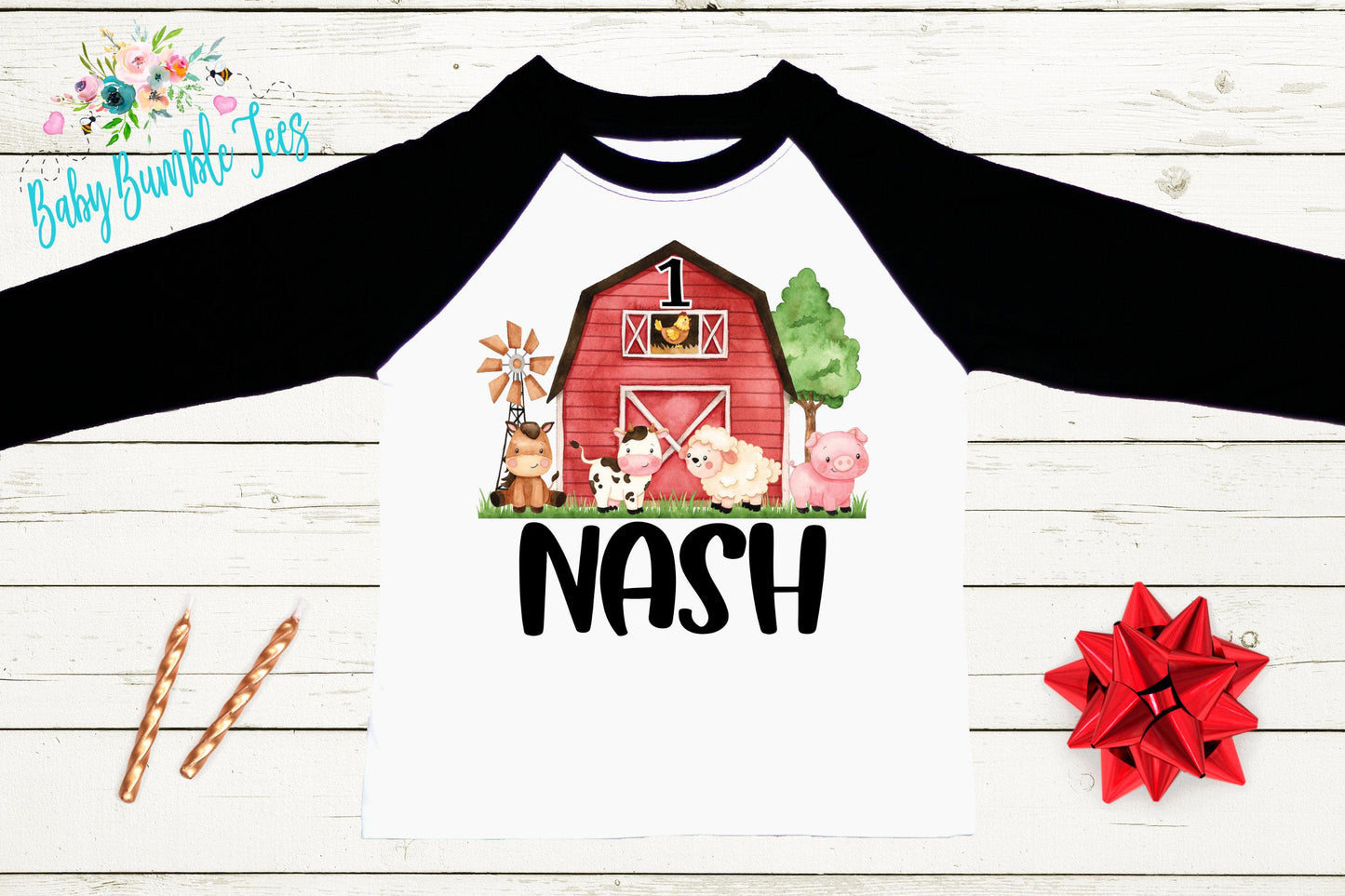 Boys Farm Birthday Shirt, Kids Birthday Shirt, Custom Name Birthday Tee, Boy Birthday Farm Animals, Boy Birthday Party T-Shirt, Personalized