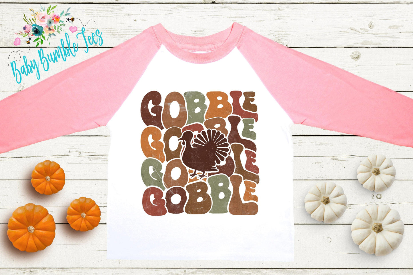 Kids Turkey Gobble Shirt, Thanksgiving T-shirt, Toddler Fall Tee, Pumpkin Patch Outfit, Retro Kids Fall Shirt, Retro Groovy Shirt, Funny
