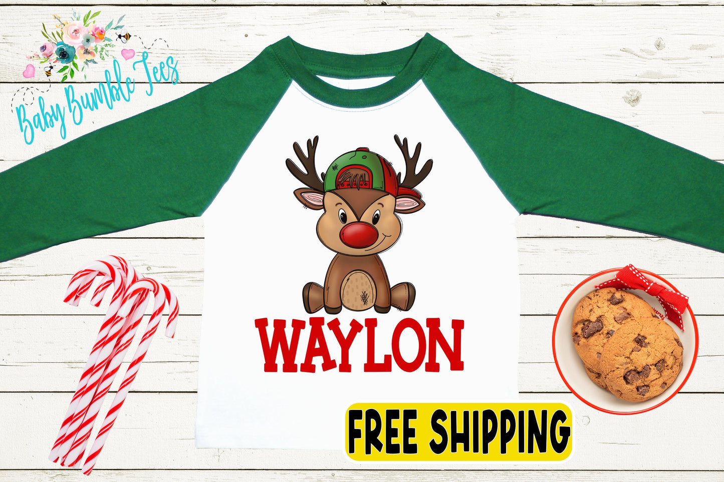 Boys Reindeer Shirt // Kids Christmas Shirt // Personalized Name // Toddler Christmas Shirt // Holiday Shirt // Reindeer Shirt // Gift