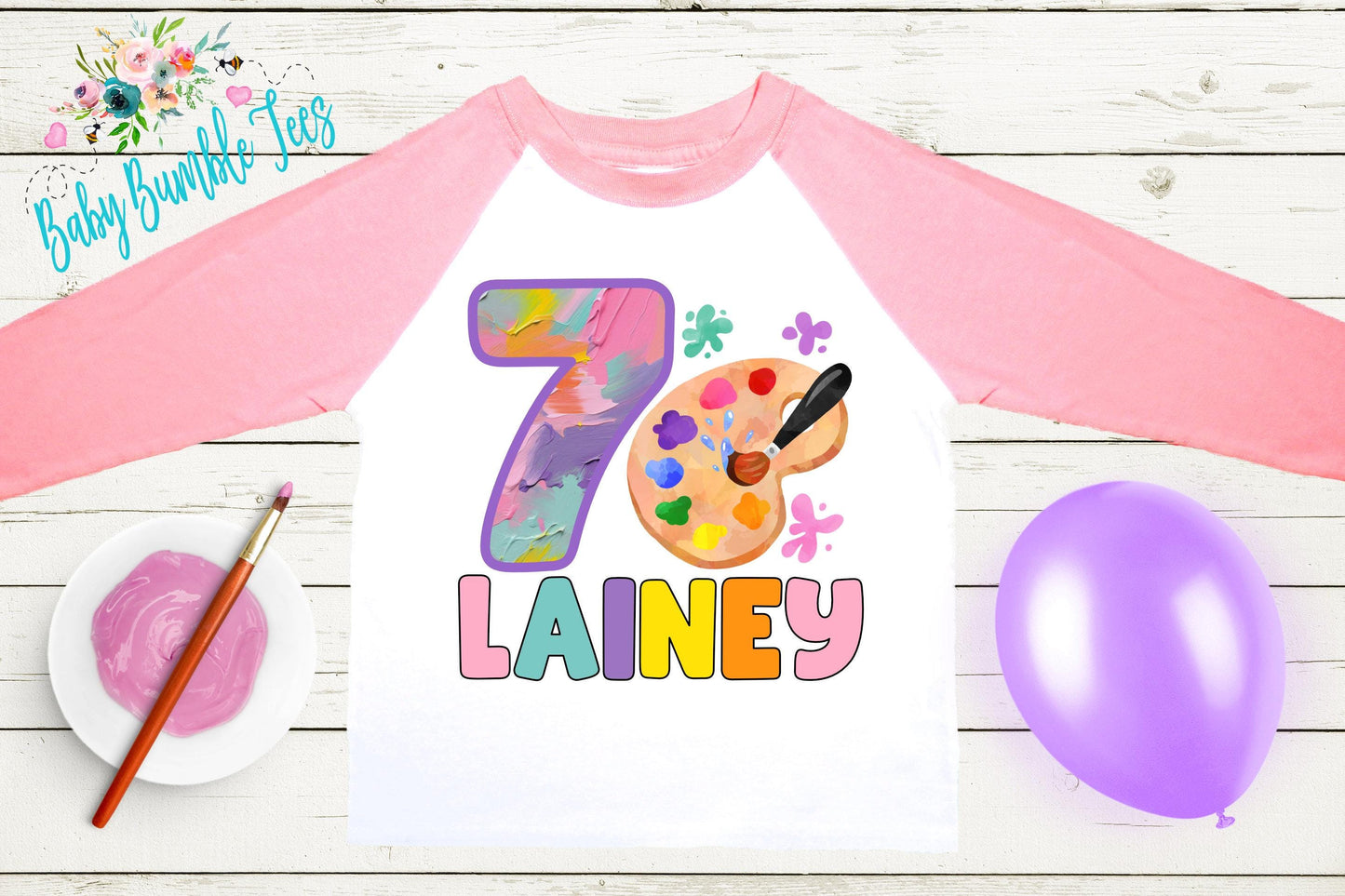 Girls Paint Birthday Shirt, Kids Birthday Shirt, Art Theme Birthday Tee, Painting Birthday Party, Girl Birthday shirt, Toddler Birthday