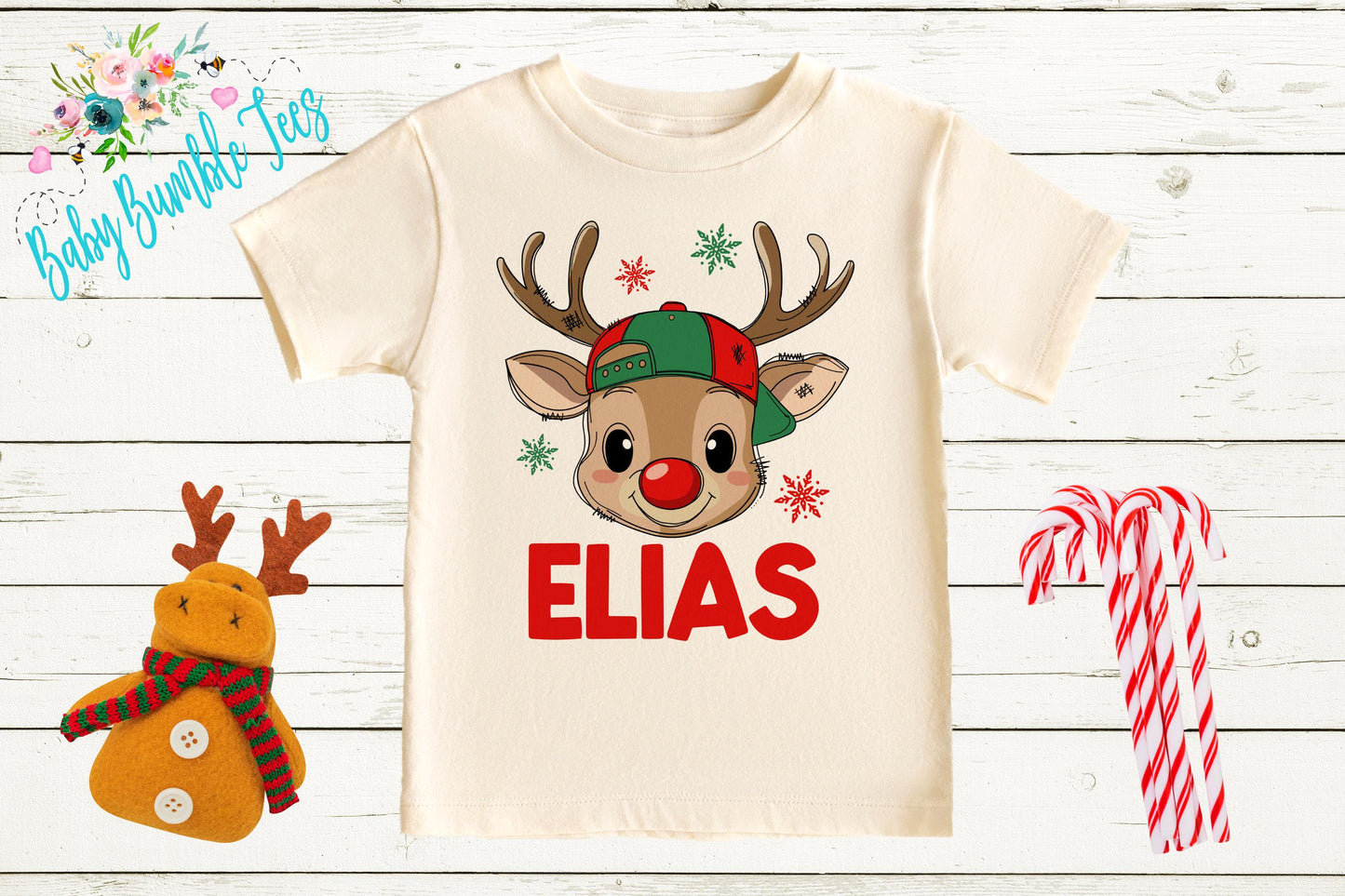 Boys Reindeer Shirt, Kids Christmas Shirt, Personalized Name, Toddler Christmas Shirt, Holiday Shirt, Reindeer Shirt, Christmas Gift