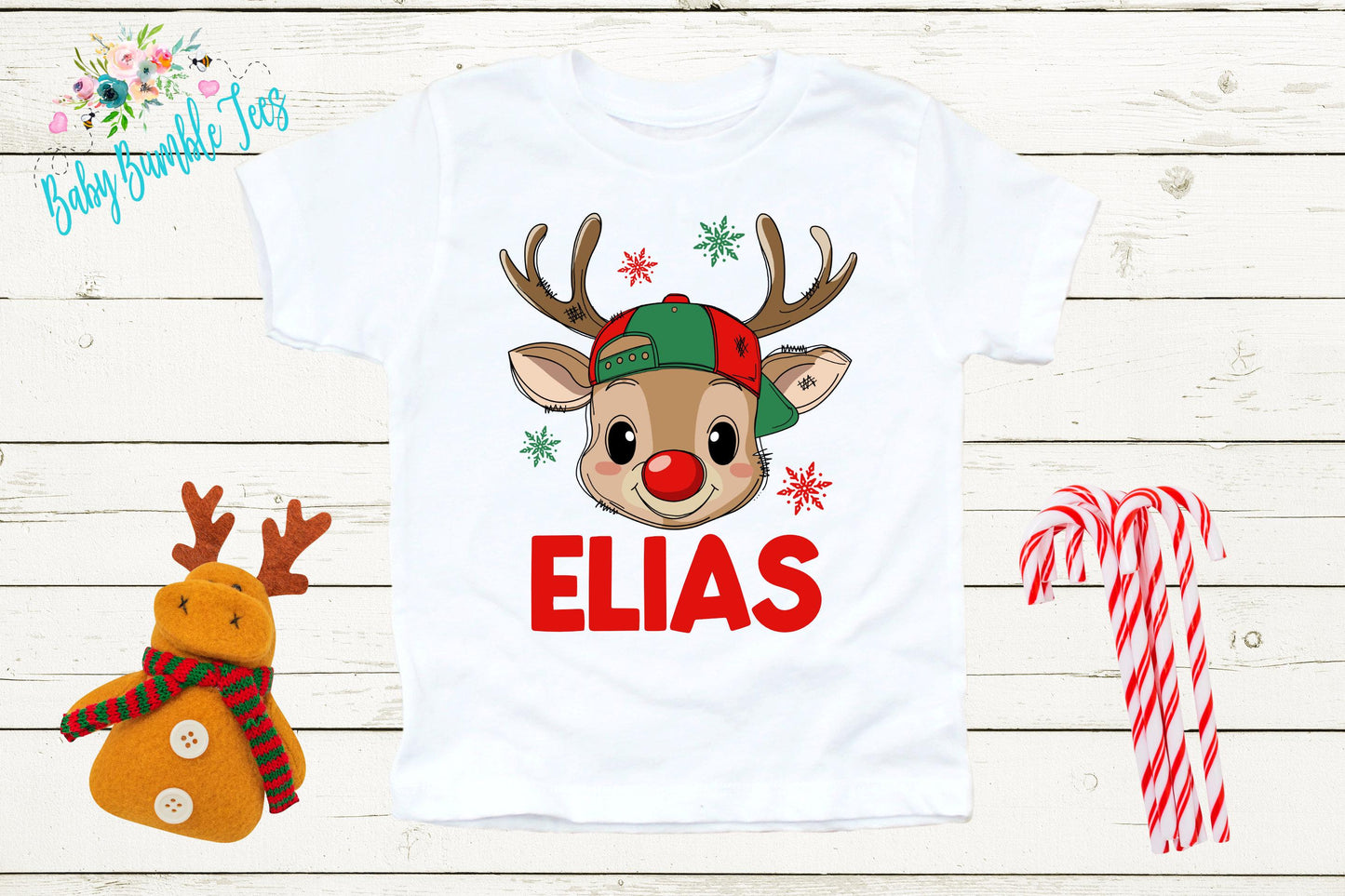 Boys Reindeer Shirt, Kids Christmas Shirt, Personalized Name, Toddler Christmas Shirt, Holiday Shirt, Reindeer Shirt, Christmas Gift