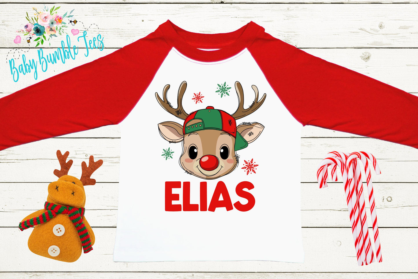 Boys Reindeer Shirt, Kids Christmas Shirt, Personalized Name, Toddler Christmas Shirt, Holiday Shirt, Reindeer Shirt, Christmas Gift