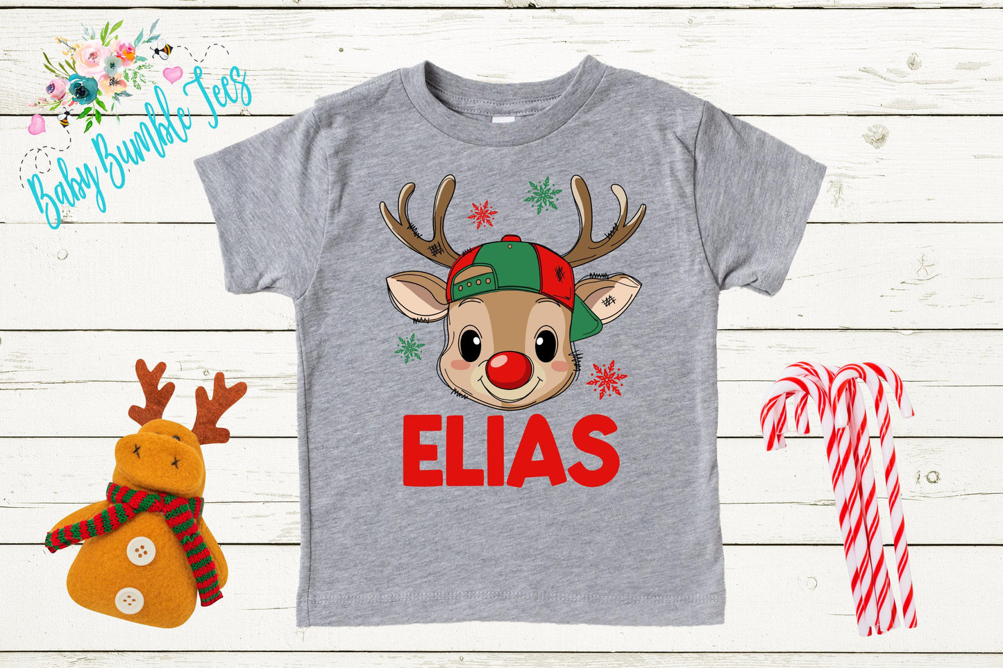 Boys Reindeer Shirt, Kids Christmas Shirt, Personalized Name, Toddler Christmas Shirt, Holiday Shirt, Reindeer Shirt, Christmas Gift
