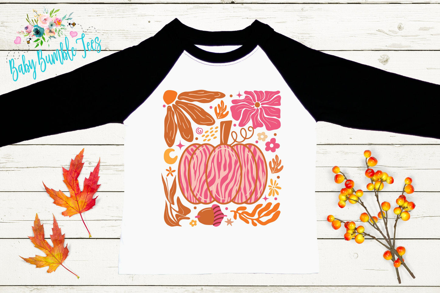 Boho Kids Pumpkin Shirt // Kids Pumpkin Patch Shirt // Girls Fall Shirt // Fall Toddler Shirt // Kids Fall Shirt // Pumpkin Flower Shirt