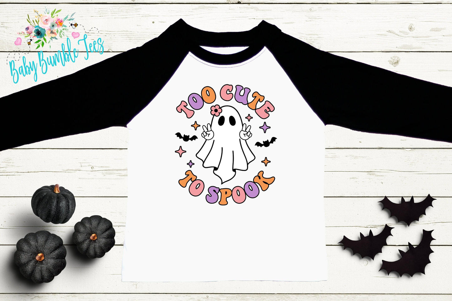 Too Cute To Spook Shirt // Girls Halloween Shirt // Retro Halloween Shirt // Kids Halloween Shirt // Kids Fall Shirt // Girls Fall Shirt