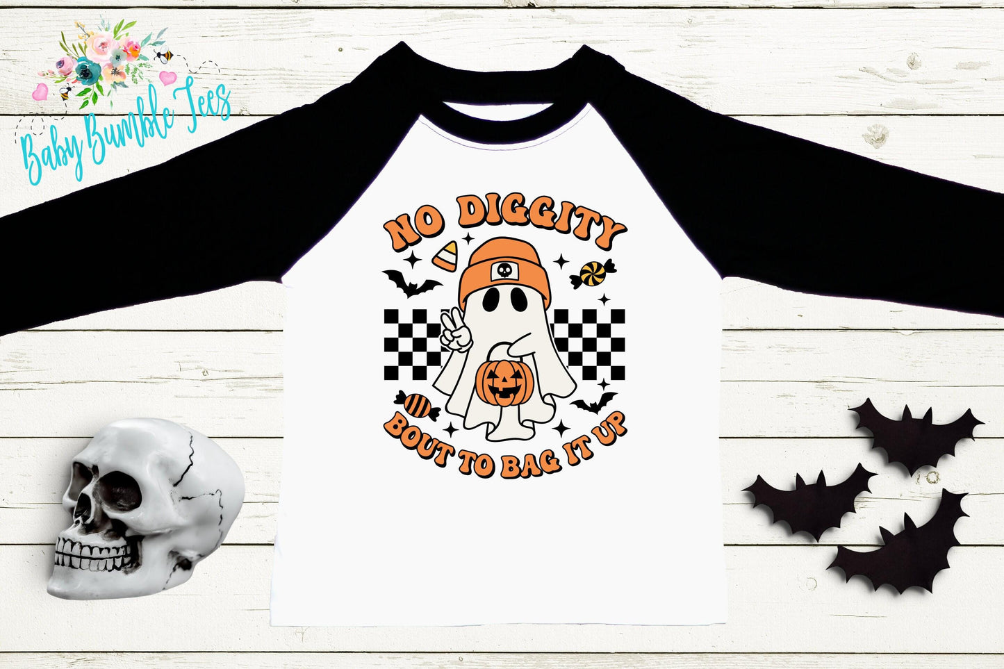 No Diggity Ghost Shirt // Boys Halloween Shirt // Toddler Halloween Shirt // Kids Halloween Shirt / Retro Ghost Halloween Shirt / Fall Shirt