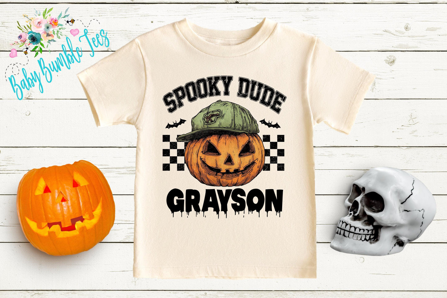 Boys Pumpkin Halloween Shirt, Personalized Name T-Shirt, Pumpkin Patch, Custom Name, Toddler Tshirt, Kids Shirt, Distressed Retro Halloween