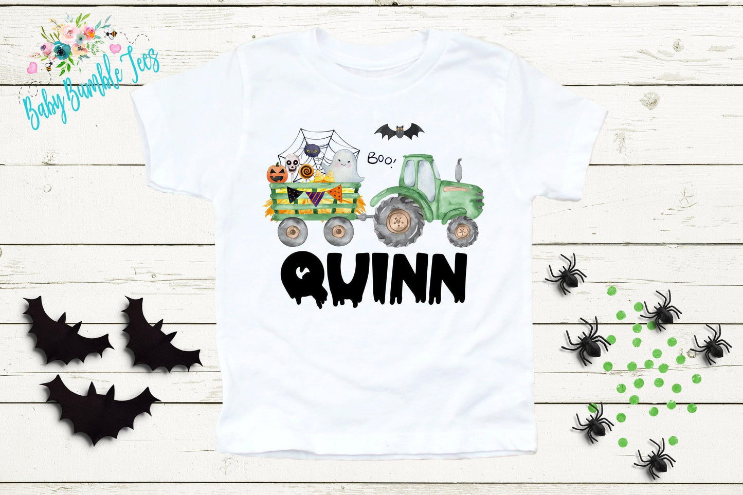Boys Tractor Shirt // Personalized Name T-Shirt // Pumpkin Patch // Custom Name // Thanksgiving // Toddler Tshirt // Kids Shirt // Halloween