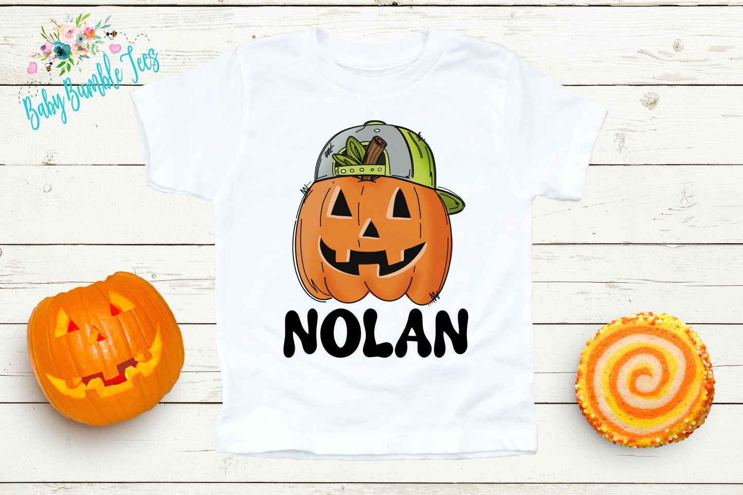 Boys Pumpkin Halloween Shirt // Personalized Name T-Shirt // Pumpkin Patch // Custom Name // Toddler Tshirt // Kids Shirt // Retro Halloween