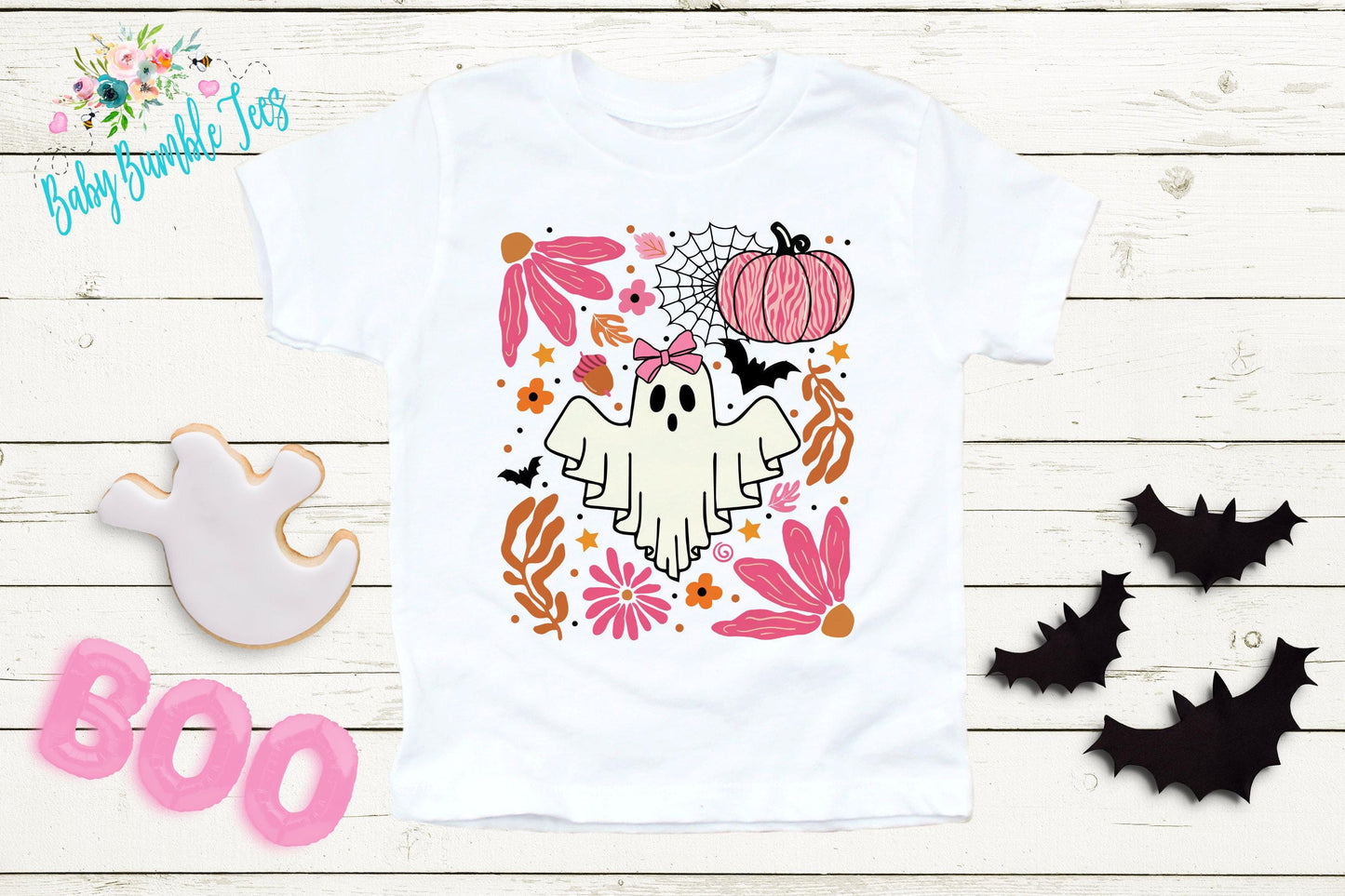 Girls Halloween Ghost Shirt, Pumpkin Patch Tee, Girls Halloween shirt, Kids Toddler T-shirt, Groovy Retro 70's Fall Shirt, Kids Outfit