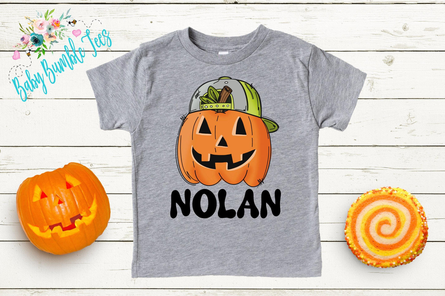 Boys Pumpkin Halloween Shirt // Personalized Name T-Shirt // Pumpkin Patch // Custom Name // Toddler Tshirt // Kids Shirt // Retro Halloween