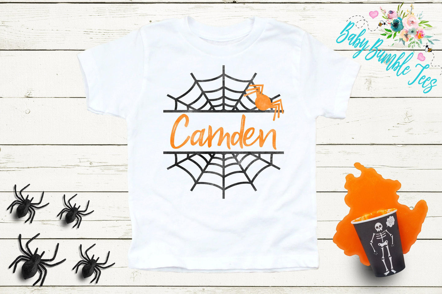Spider Web Name Shirt // Personalized Name // Boys Halloween Shirt // Spider Web // Toddler Shirt // Kids Shirt // Kids Halloween Shirt