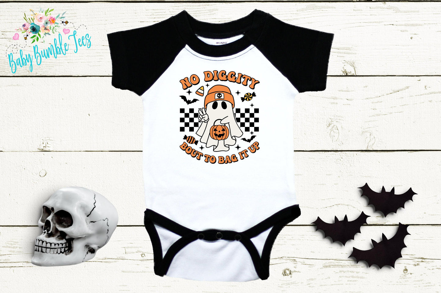 No Diggity Bodysuit // Boys Halloween // Kids Fall Shirt // Kids Halloween Shirt // My First Halloween // Retro Ghost // Onesies® Brand
