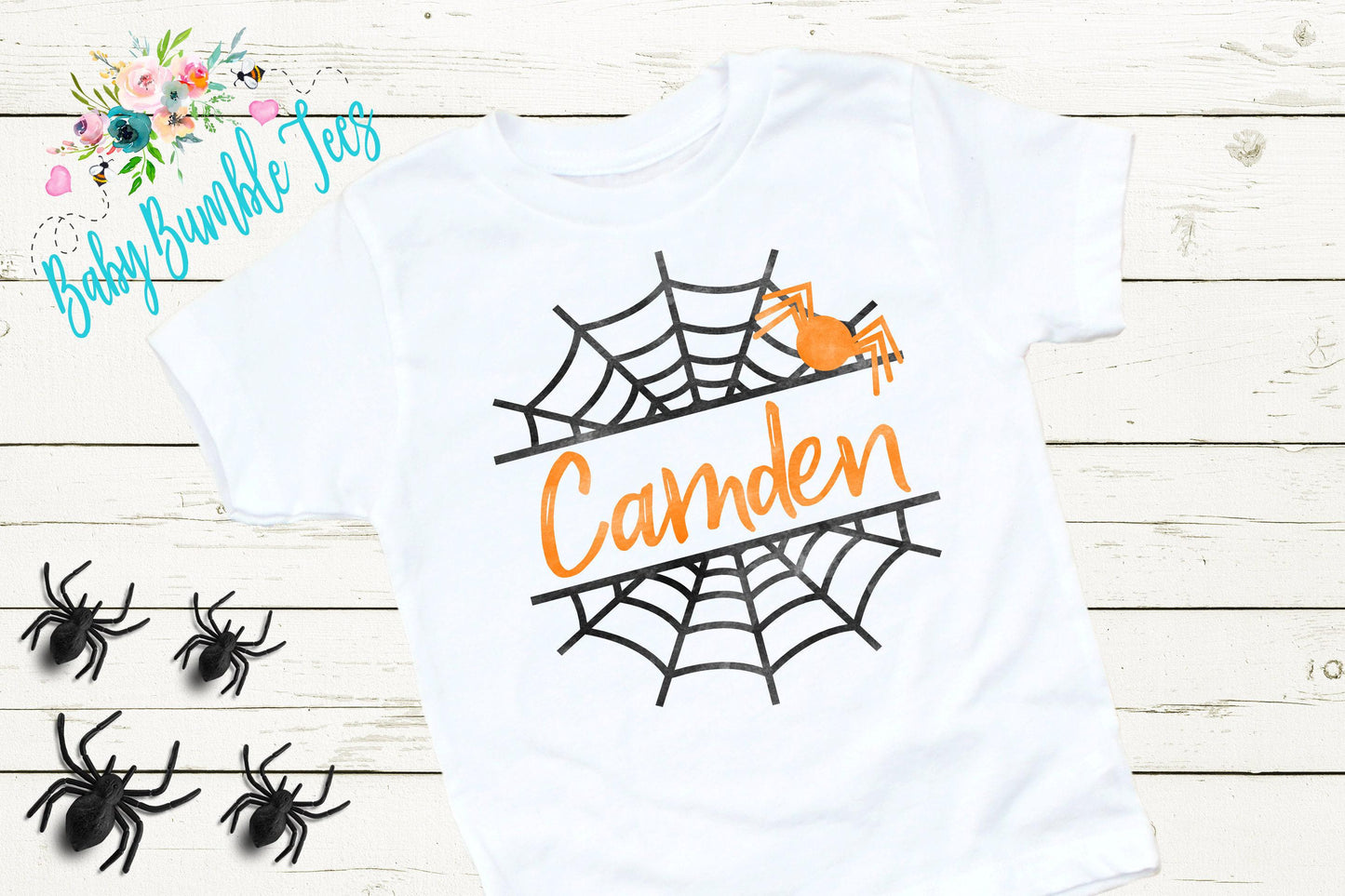 Spider Web Name Shirt // Personalized Name // Boys Halloween Shirt // Spider Web // Toddler Shirt // Kids Shirt // Kids Halloween Shirt
