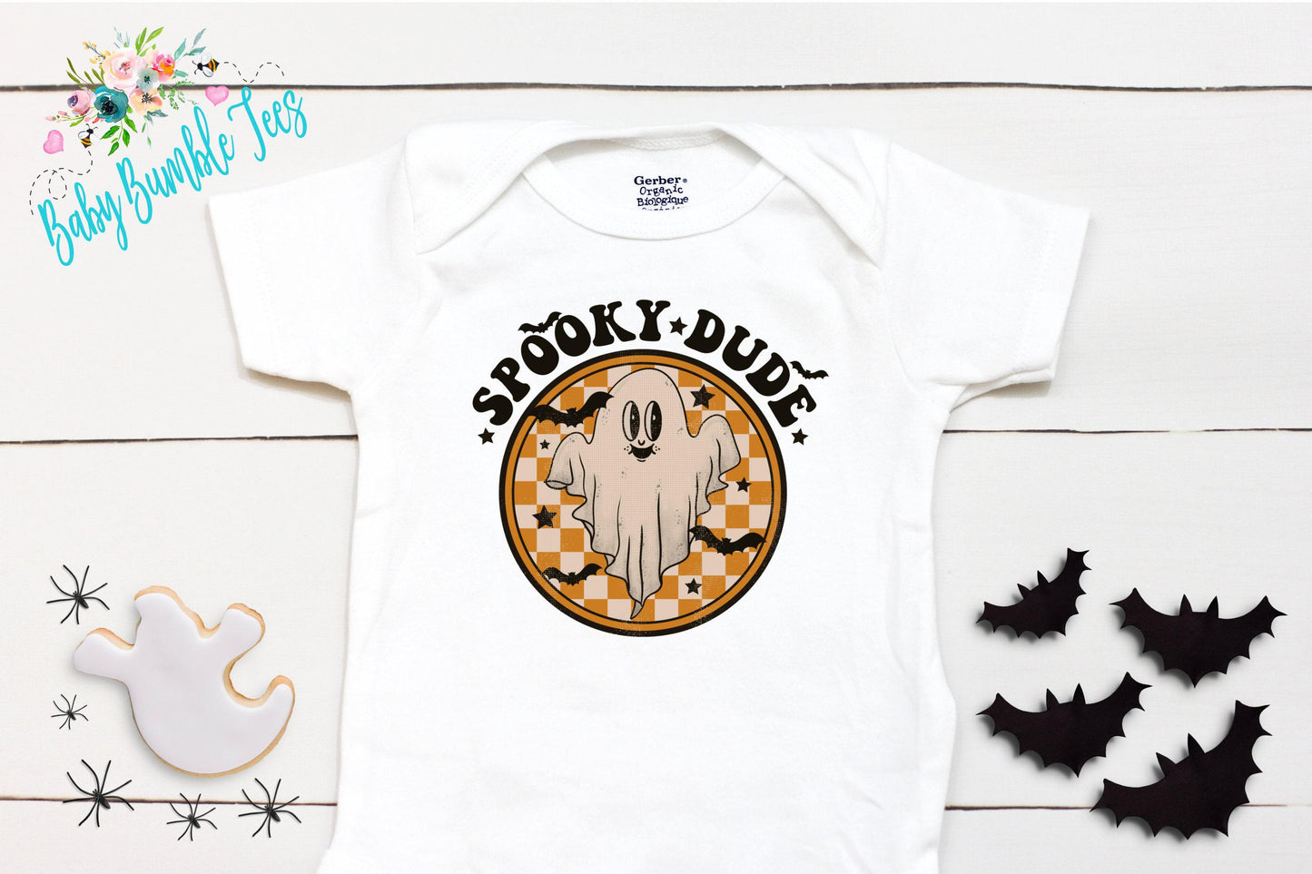 Spooky Dude Bodysuit // Boys Halloween // Kids Fall Shirt // Kids Halloween Shirt // My First Halloween // Retro Ghost // Onesies® Brand