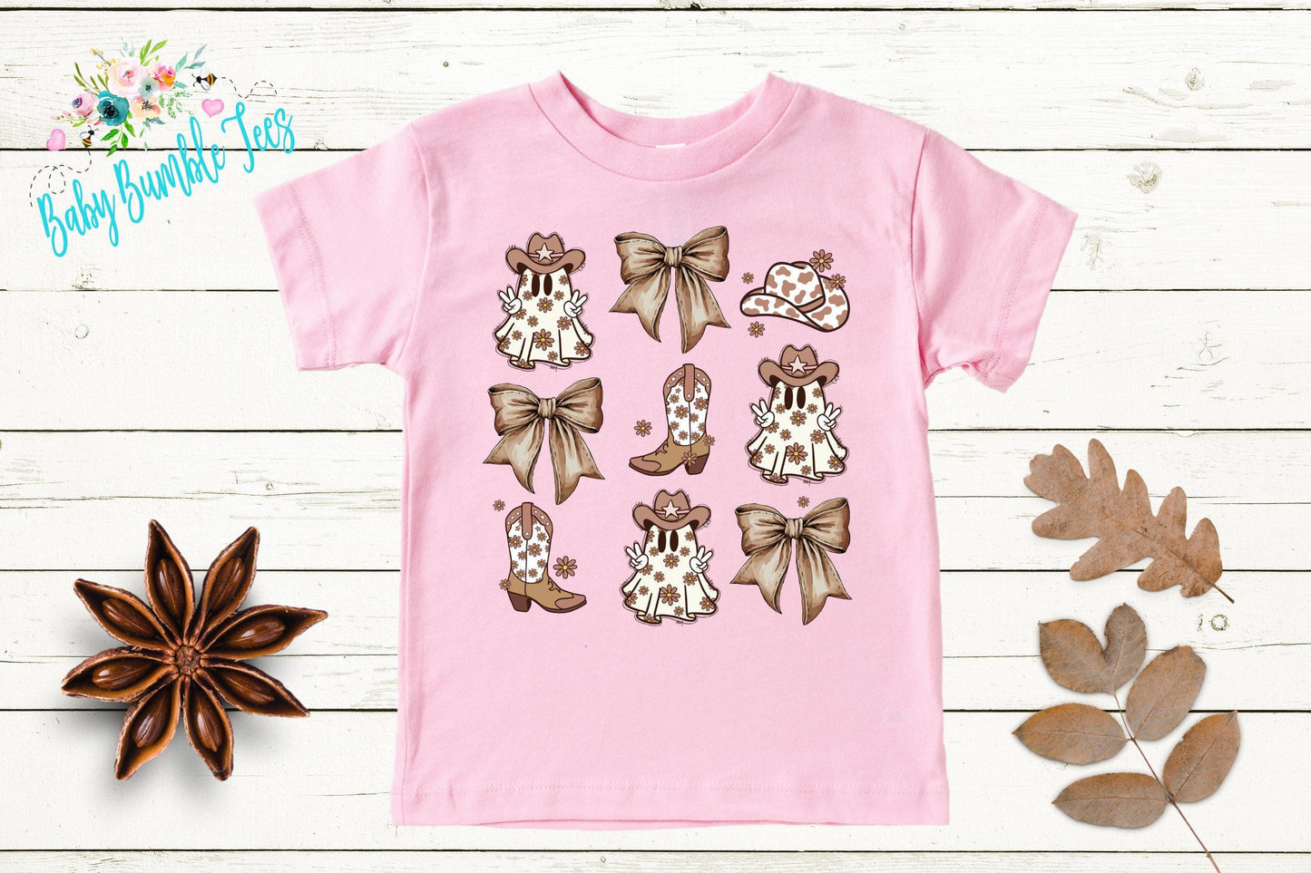 Girls Ghost Halloween Shirt // Cowgirl Boots Shirt // Girls Fall Shirt // Toddler Halloween Shirt // Kids Shirt // Kids Retro Halloween