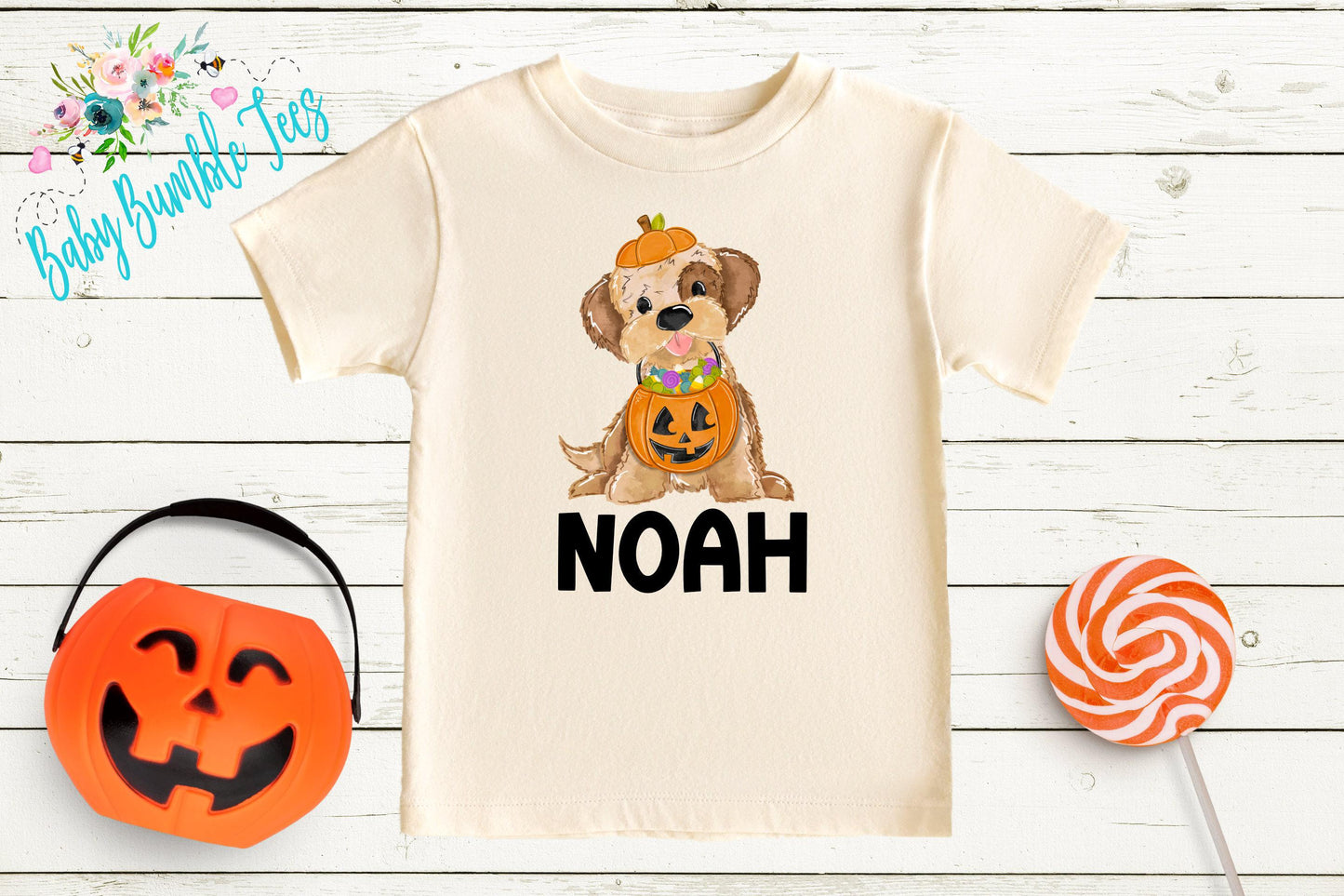 Halloween Puppy Shirt // Personalized Name // Boys Halloween Shirt // Toddler Shirt // Kids Shirt // Kids Halloween Shirt // Kids Fall Shirt