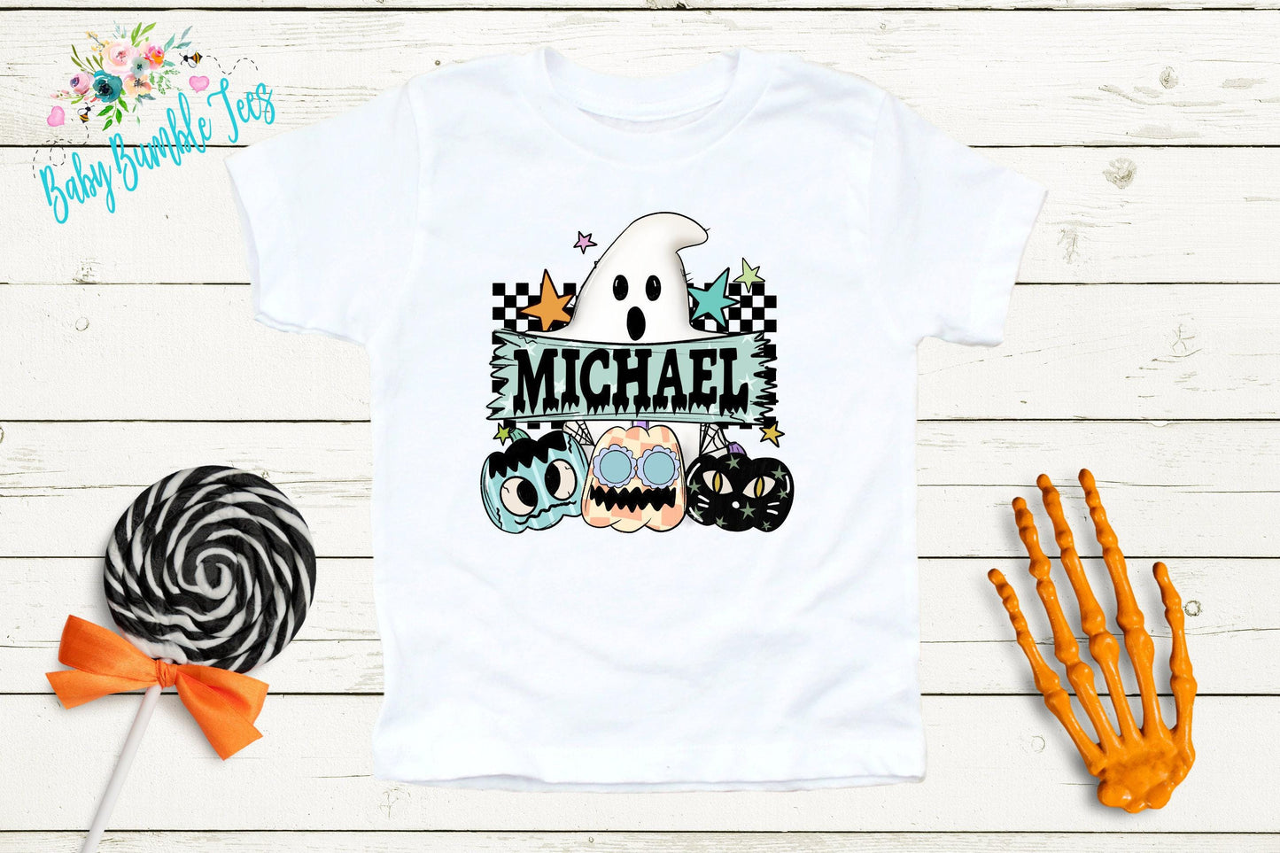Boys Ghost Shirt // Personalized Name Shirt // Boys Halloween Shirt // Pumpkin Patch Shirt // Kids Halloween Shirt // Kids Fall Shirt
