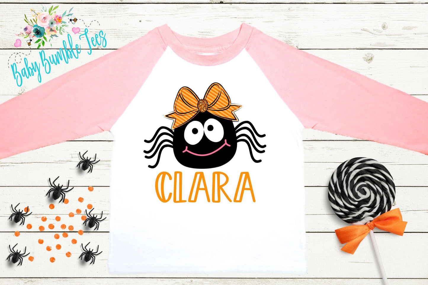 Spider Name Shirt // Personalized Name // Girls Halloween Shirt // Spider Web // Toddler Shirt // Kids Shirt // Kids Halloween Shirt