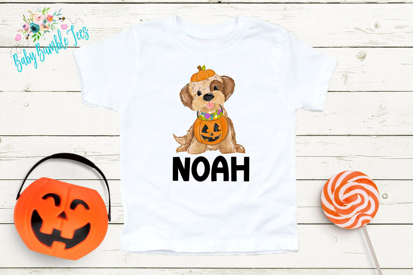 Halloween Puppy Shirt // Personalized Name // Boys Halloween Shirt // Toddler Shirt // Kids Shirt // Kids Halloween Shirt // Kids Fall Shirt