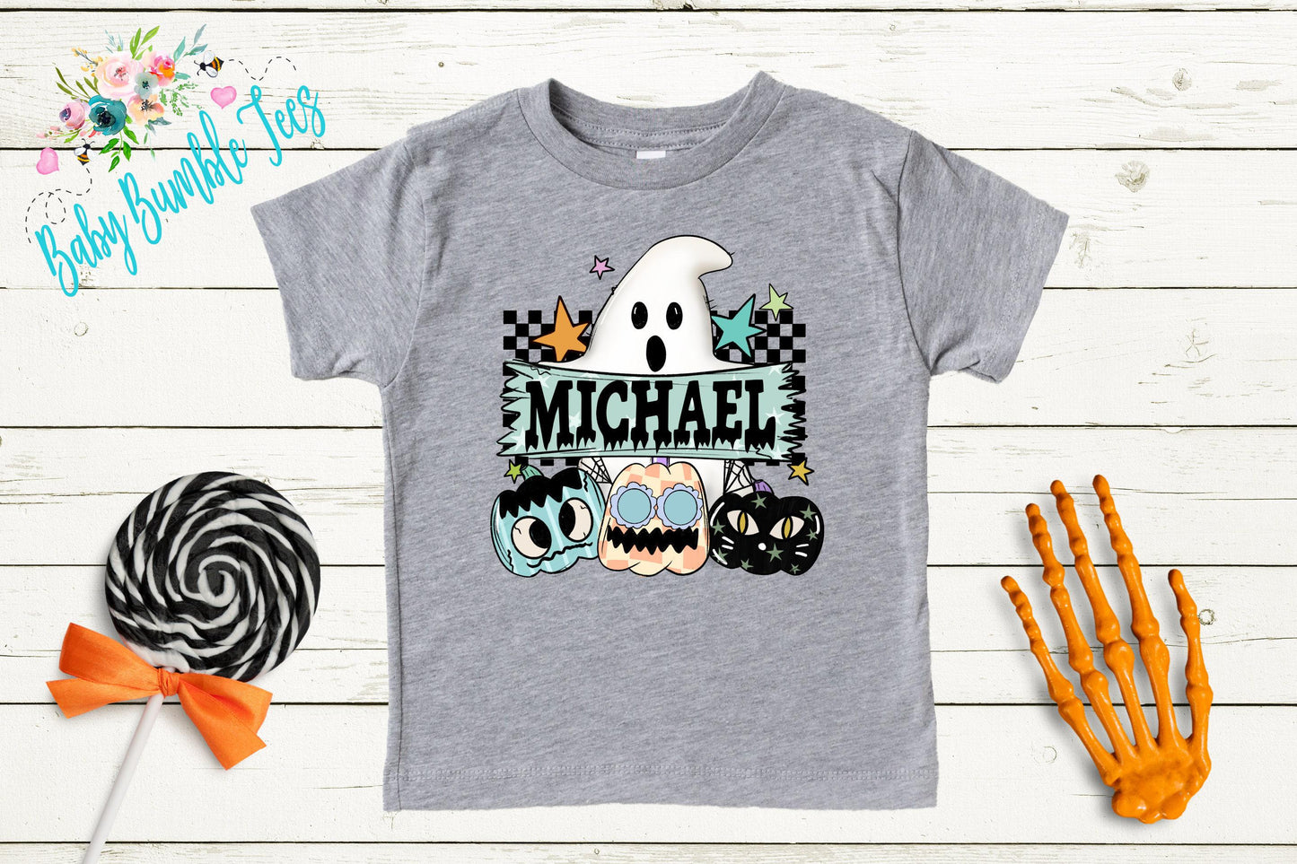 Boys Ghost Shirt // Personalized Name Shirt // Boys Halloween Shirt // Pumpkin Patch Shirt // Kids Halloween Shirt // Kids Fall Shirt