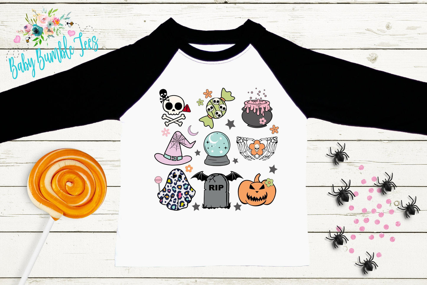 Girls Halloween Shirt // Kids Halloween Shirt // Toddler Halloween Shirt // Kids Fall t-shirt Kids Halloween Outfit // Retro Kids Shirt