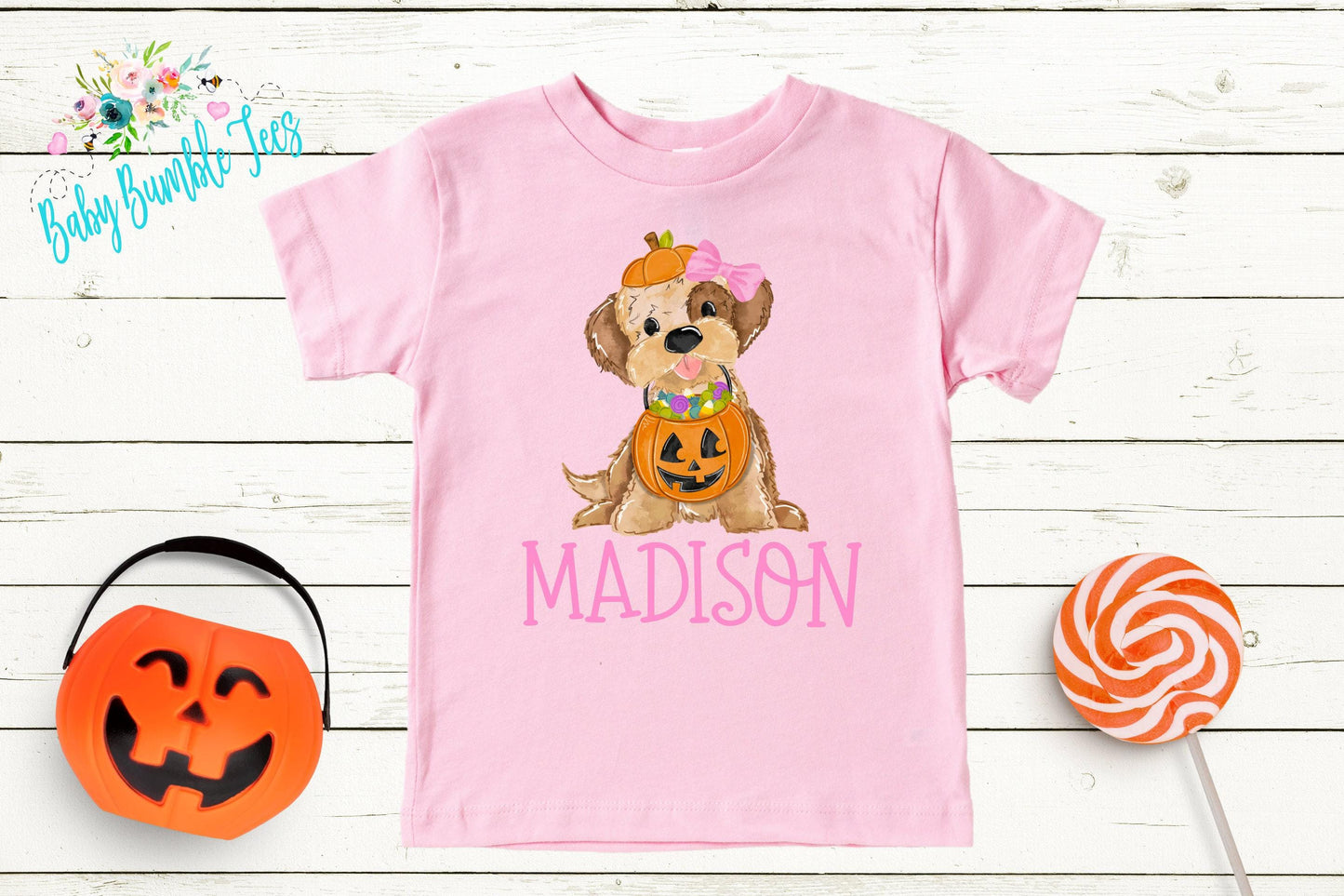 Halloween Dog Shirt // Personalized Name Shirt // Halloween Shirt // Girl's Halloween // Kids fall shirt // Pumpkin Patch / Girls Fall Shirt
