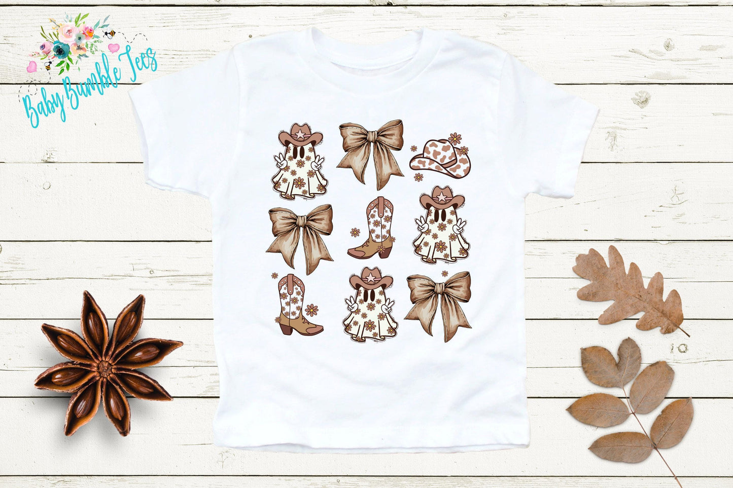 Girls Ghost Halloween Shirt // Cowgirl Boots Shirt // Girls Fall Shirt // Toddler Halloween Shirt // Kids Shirt // Kids Retro Halloween