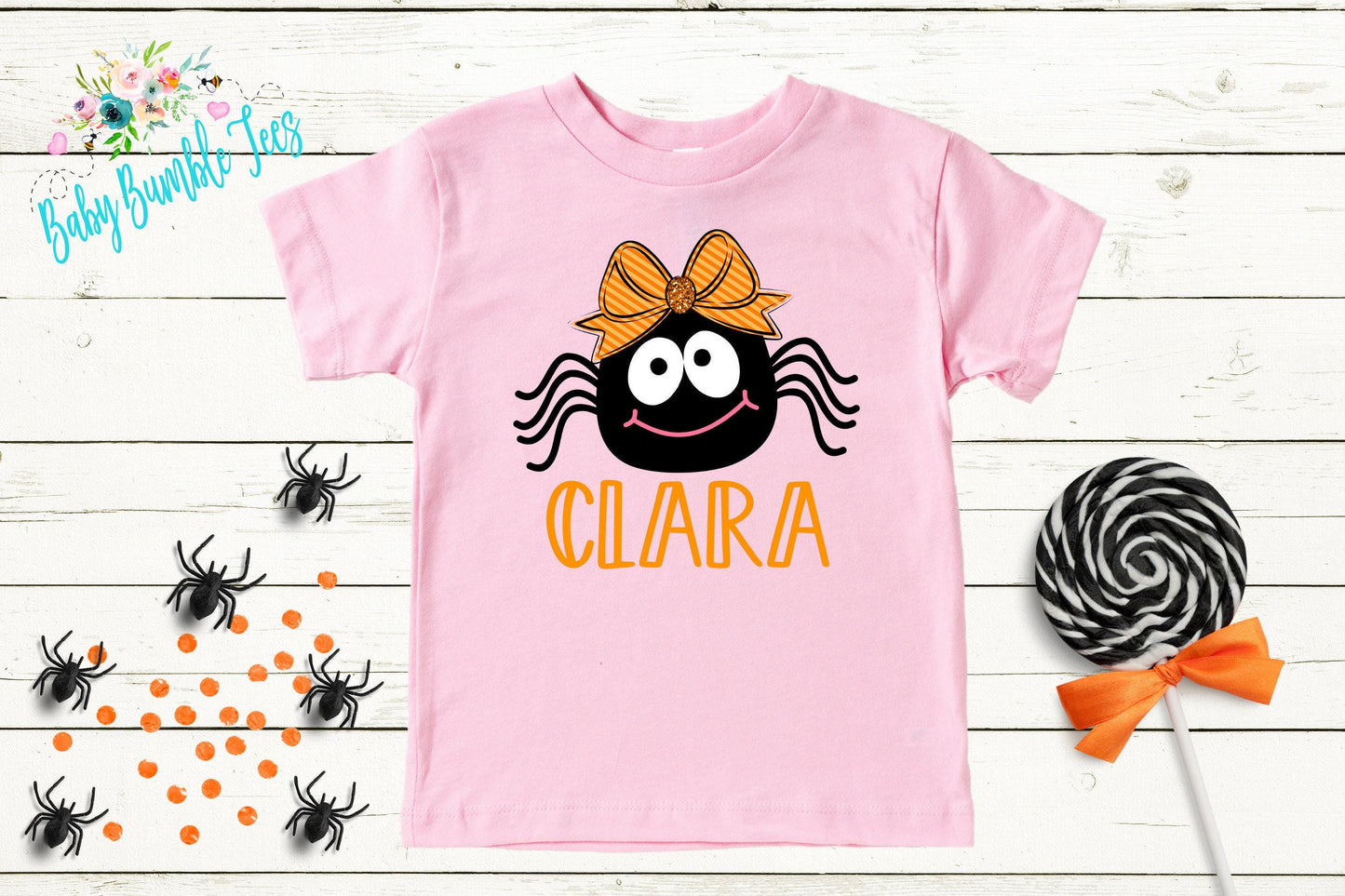 Spider Name Shirt // Personalized Name // Girls Halloween Shirt // Spider Web // Toddler Shirt // Kids Shirt // Kids Halloween Shirt