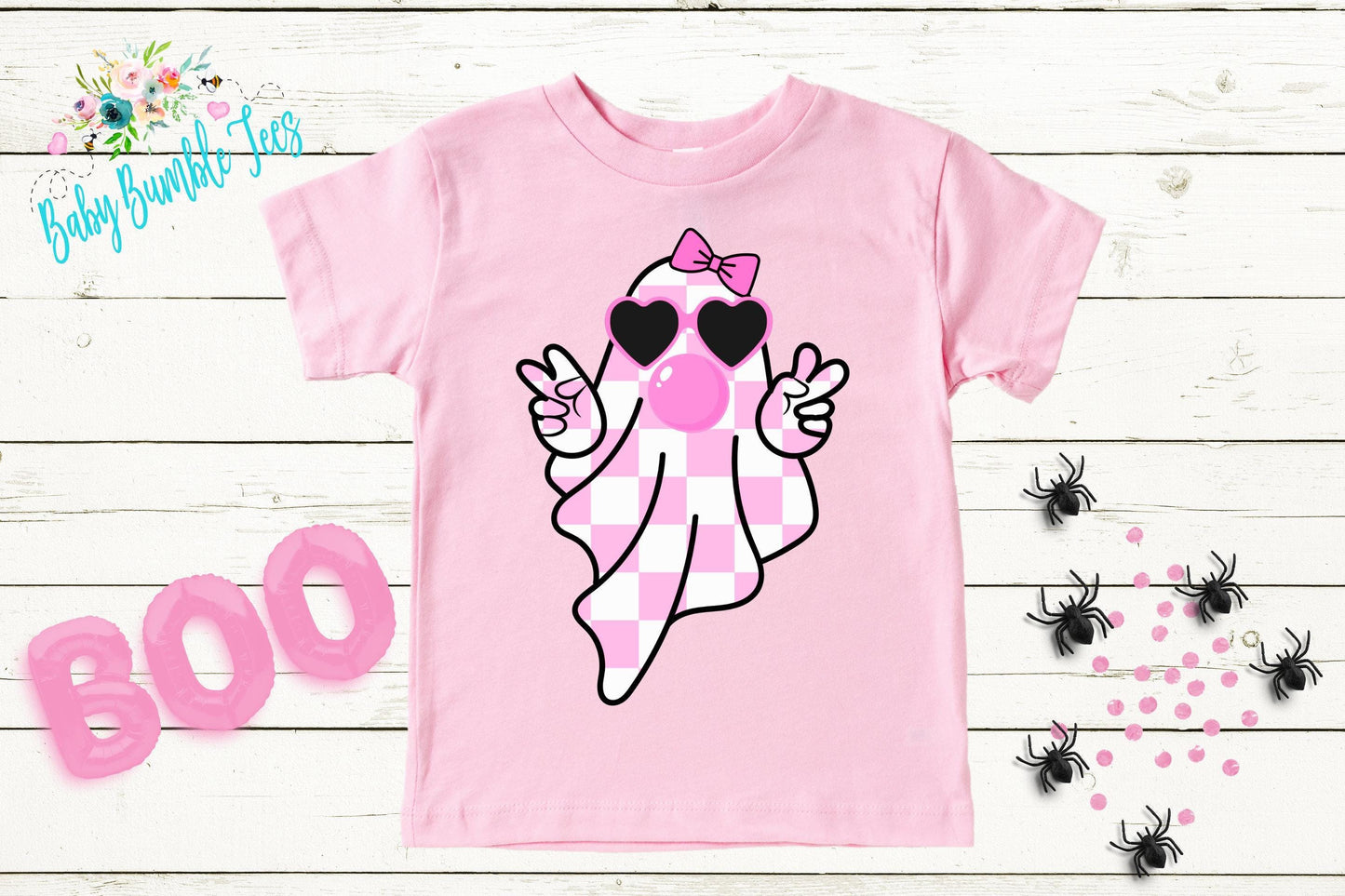 Girls Halloween Ghost Shirt, Pumpkin Patch Tee, Girls Halloween shirt, Kids Toddler T-shirt, Groovy Retro 70's Fall Shirt, Kids Outfit