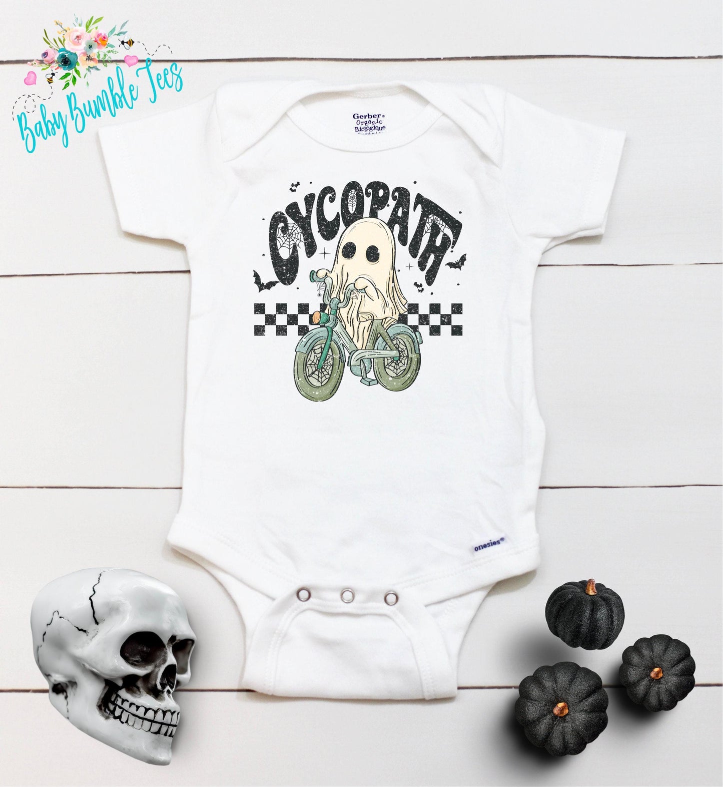 Cycopath Halloween Bodysuit // Boys Halloween // Ghost Kids Shirt // Kids Halloween Shirt // My First Halloween // Funny // Onesies® Brand
