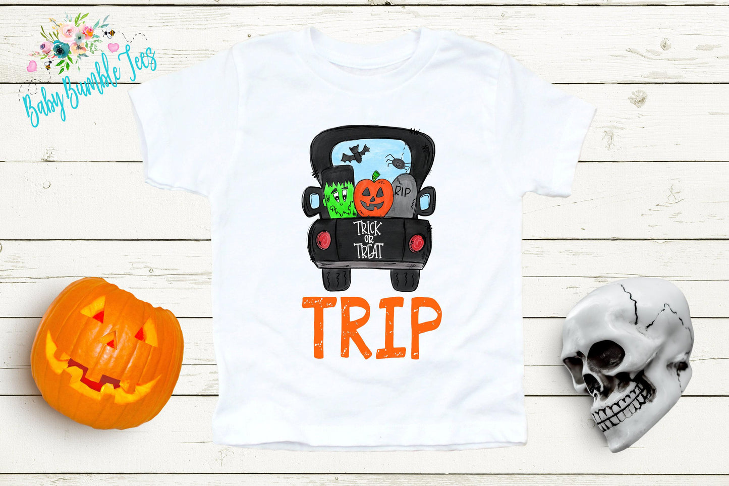 Halloween Truck Shirt // Personalized Name // Boys Halloween Shirt // Toddler Shirt // Kids Shirt // Kids Halloween Shirt // Frankenstein