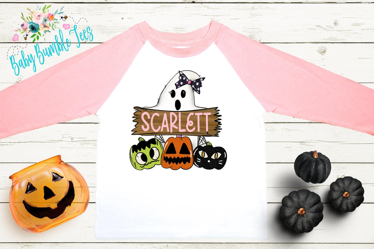 Girls Ghost Shirt // Personalized Name Shirt // Kids Halloween Shirt // Pumpkin patch shirt // Kids Fall Shirt // Girls Halloween Shirt