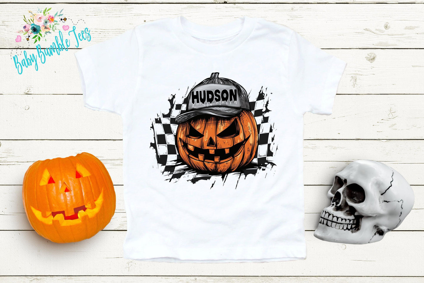 Boys Pumpkin Halloween Shirt, Personalized Name T-Shirt, Pumpkin Patch, Custom Name, Toddler Tshirt, Kids Shirt, Distressed Retro Halloween