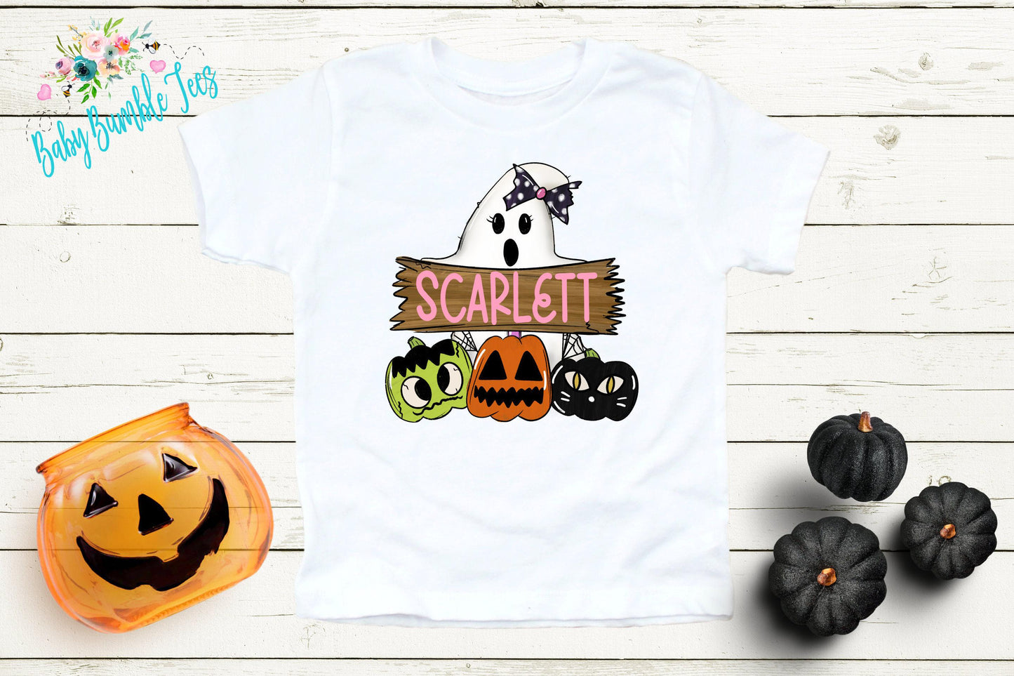 Girls Ghost Shirt // Personalized Name Shirt // Kids Halloween Shirt // Pumpkin patch shirt // Kids Fall Shirt // Girls Halloween Shirt