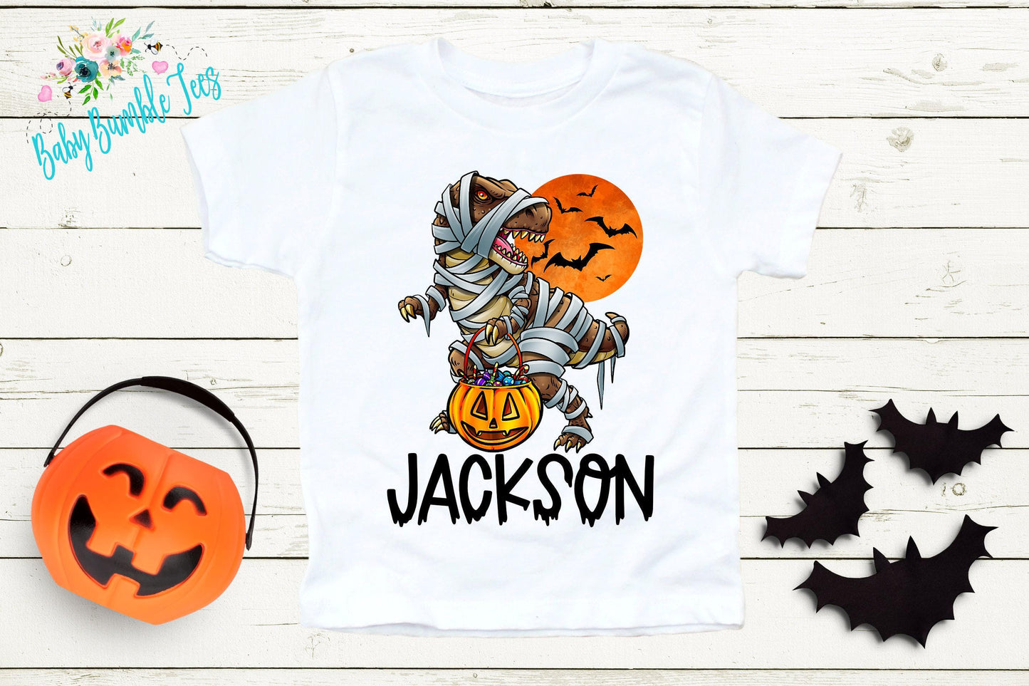 Halloween T-Rex Shirt // Personalized Name // Boys Halloween Shirt // Toddler Shirt // Kids Shirt // Kids Halloween Shirt // T Rex