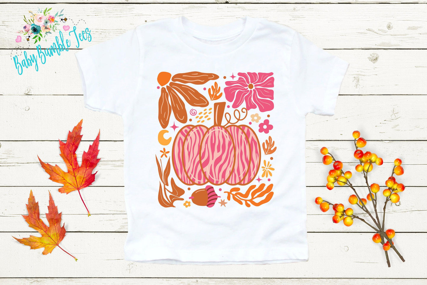 Boho Kids Pumpkin Shirt // Kids Pumpkin Patch Shirt // Girls Fall Shirt // Fall Toddler Shirt // Kids Fall Shirt // Pumpkin Flower Shirt