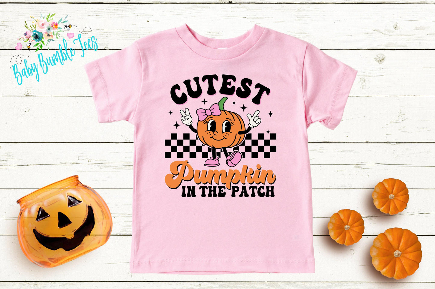 Cutest Pumpkin In The Patch Shirt - Girls Pumpkin Patch Shirt - Kids Fall Shirt - Girls Retro Halloween Shirt - Toddler Halloween Shirt