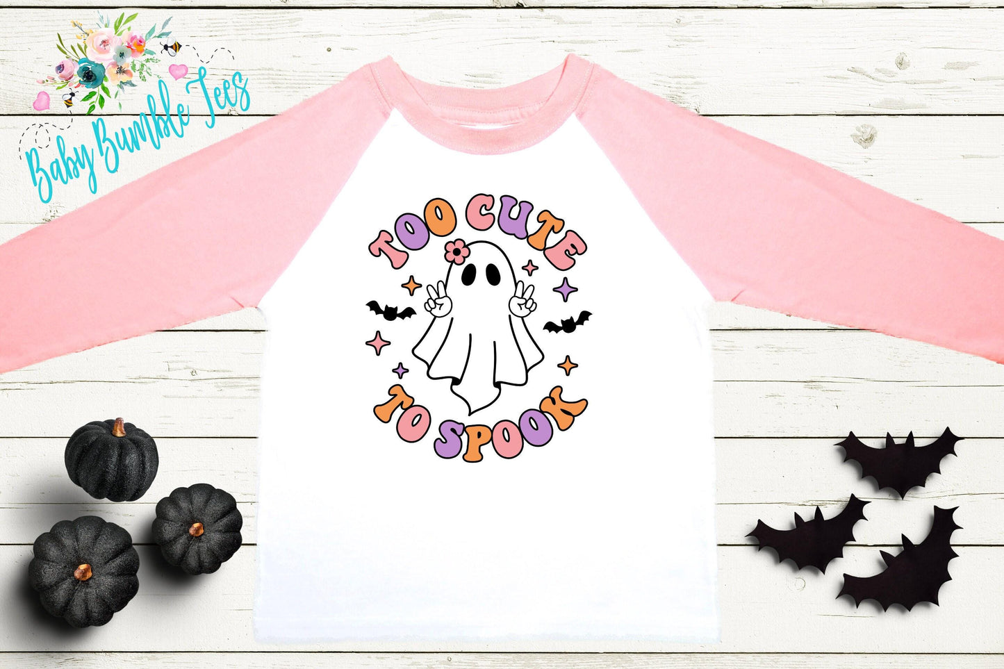 Too Cute To Spook Shirt // Girls Halloween Shirt // Retro Halloween Shirt // Kids Halloween Shirt // Kids Fall Shirt // Girls Fall Shirt
