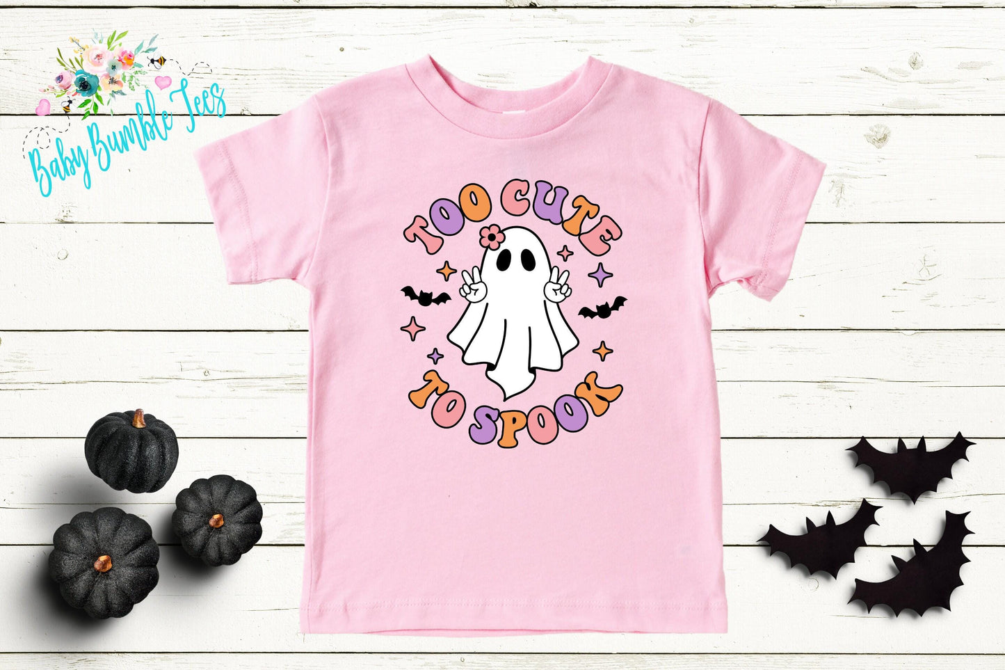 Too Cute To Spook Shirt // Girls Halloween Shirt // Retro Halloween Shirt // Kids Halloween Shirt // Kids Fall Shirt // Girls Fall Shirt