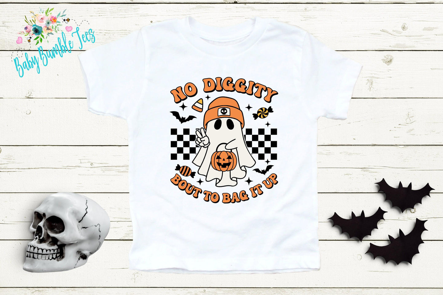 No Diggity Ghost Shirt // Boys Halloween Shirt // Toddler Halloween Shirt // Kids Halloween Shirt / Retro Ghost Halloween Shirt / Fall Shirt