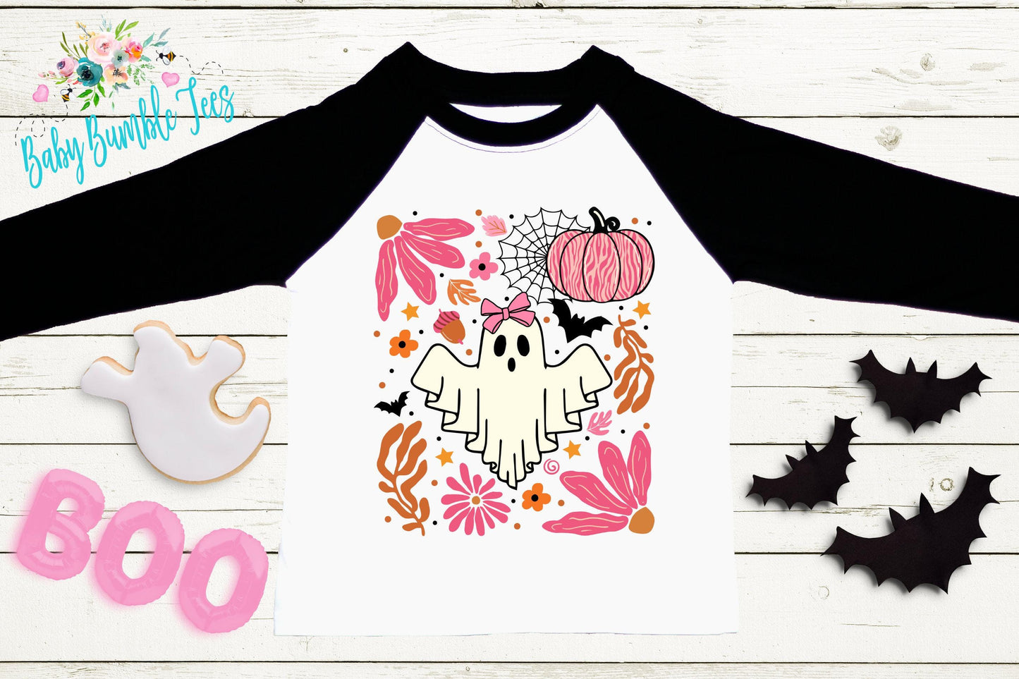 Girls Halloween Ghost Shirt, Pumpkin Patch Tee, Girls Halloween shirt, Kids Toddler T-shirt, Groovy Retro 70's Fall Shirt, Kids Outfit