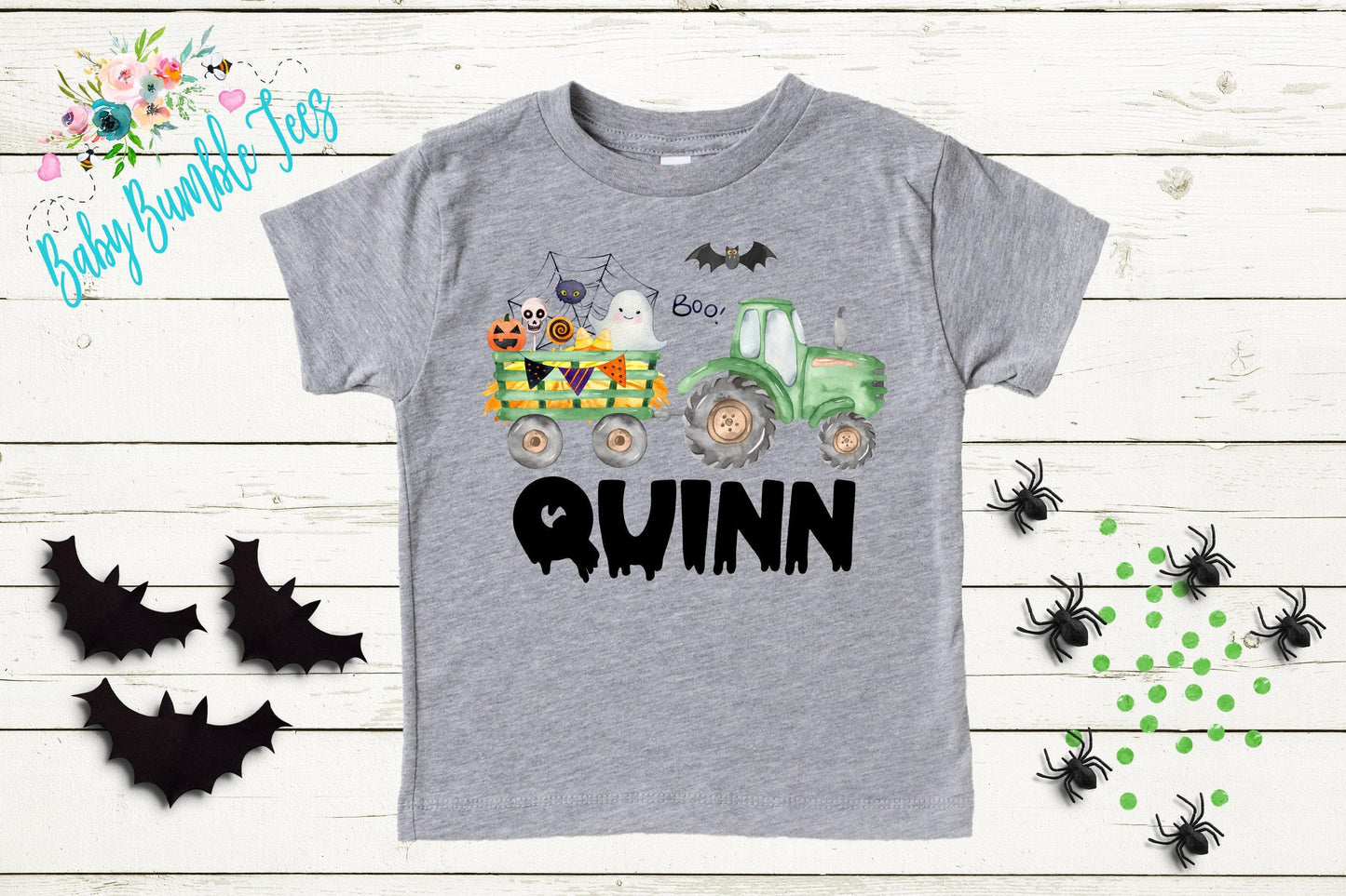 Boys Tractor Shirt // Personalized Name T-Shirt // Pumpkin Patch // Custom Name // Thanksgiving // Toddler Tshirt // Kids Shirt // Halloween