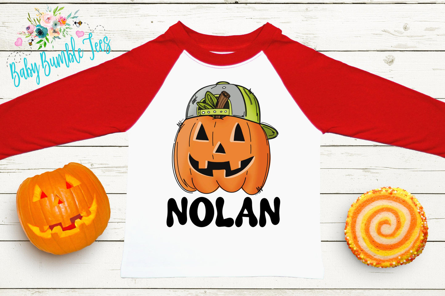 Boys Pumpkin Halloween Shirt // Personalized Name T-Shirt // Pumpkin Patch // Custom Name // Toddler Tshirt // Kids Shirt // Retro Halloween