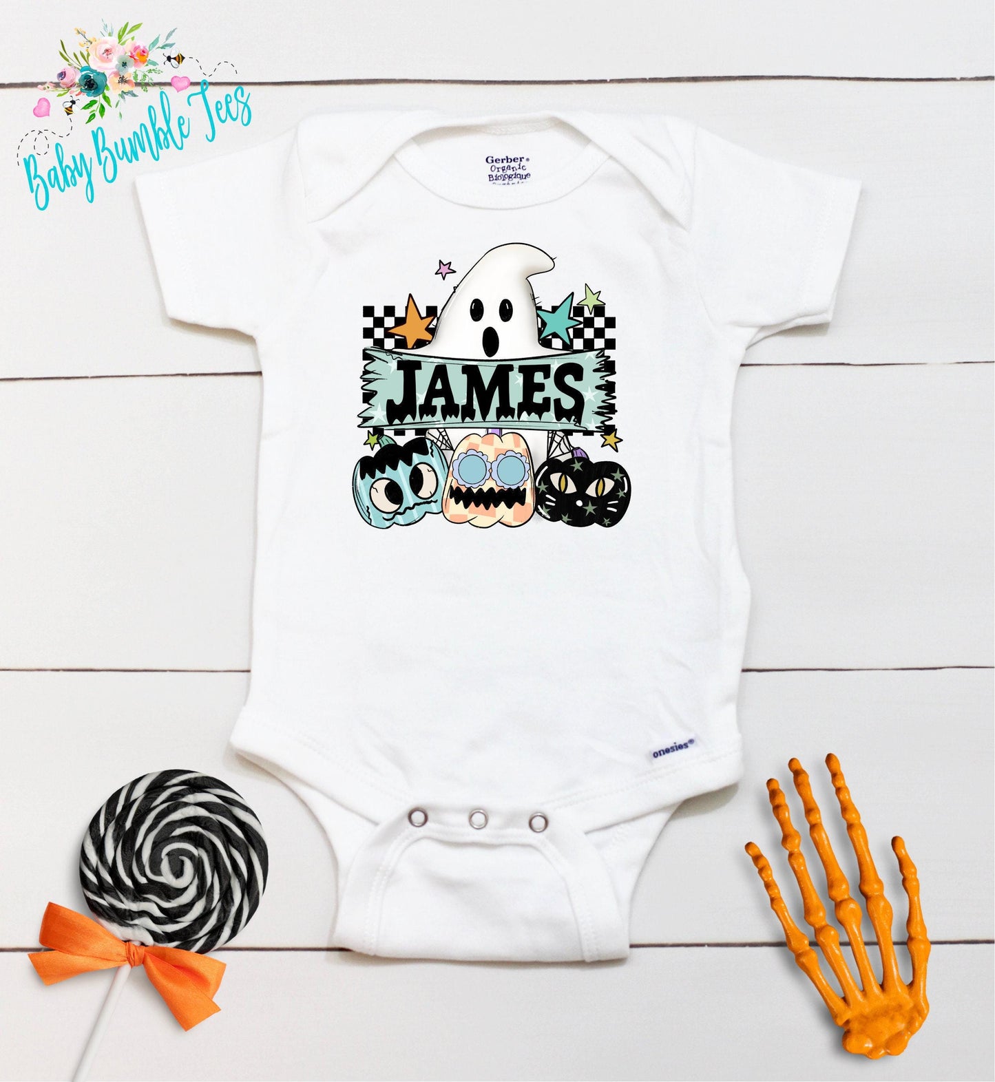 Halloween Ghost Bodysuit // Boy Halloween Shirt // Pumpkin Patch // Kids halloween Shirt // Retro Halloween // Kids Shirt // Onesies® Brand